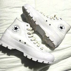 Converse platform high tops size 9